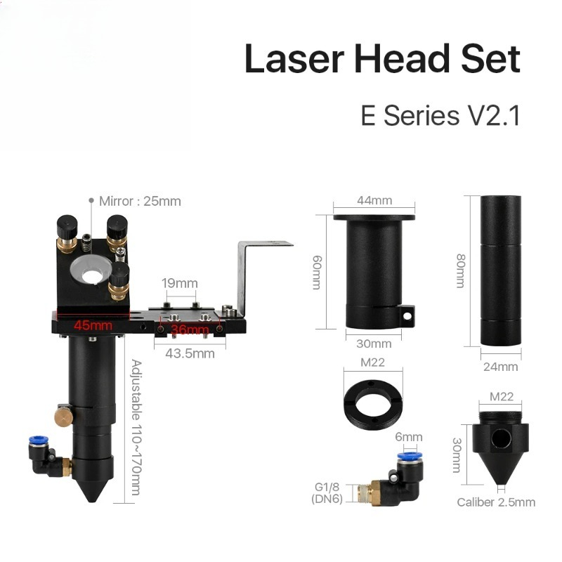 Laser Focus Lens - Cloudray E Series CO2 Head Set