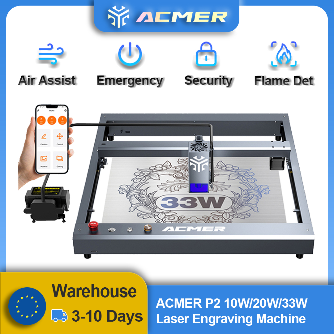 Industrial Laser Cutting - ACMER P2 Laser Engraver 33W 20W