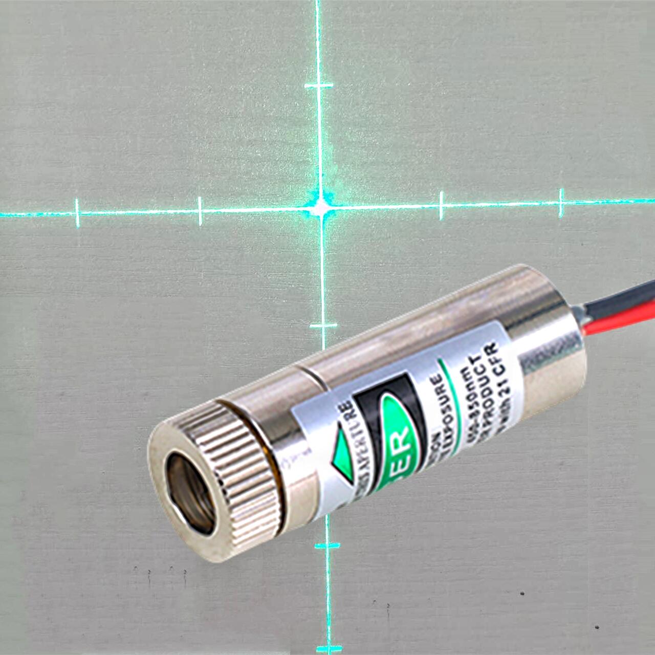Laser Focus Lens - WithScaleCrossLine Laser Module520nm Green Head Glass