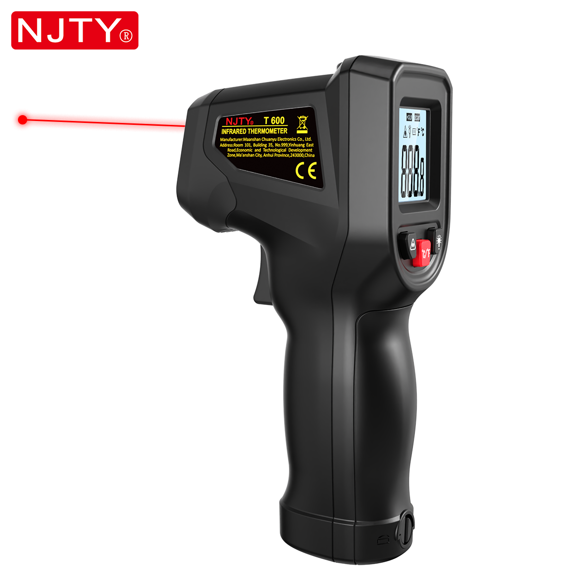 Industrial Laser Gun - NJTY T600 Infrared Thermometer Gun Non-Contact
