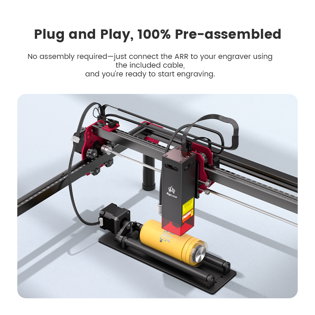 AlgoLaser Rotary Roller 360° R - Rotary Axis Laser Engraver ulasan dan harga
