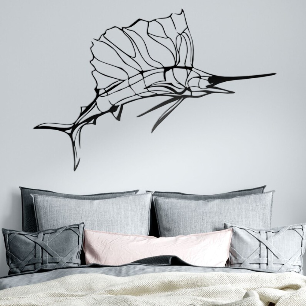 Swordfish Nautical Metal Wall  - Industrial Laser Power ulasan dan harga