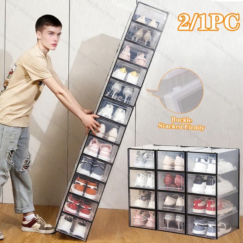 Foldable Clear Plastic Storage - Dust Shoe Cnc ulasan dan harga