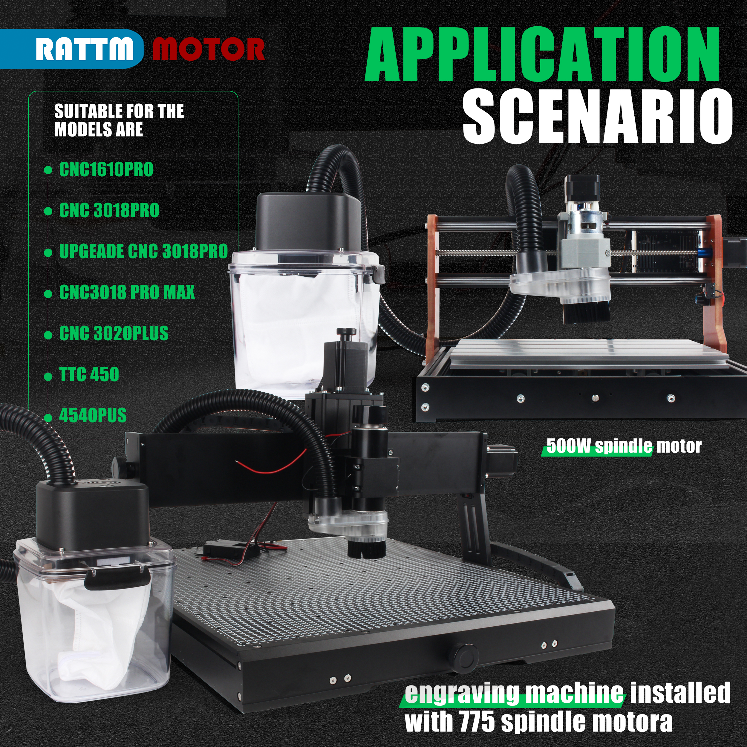 CNC Vacuum Cleaner Monster M1  - Dust Shoe Cnc ulasan dan harga