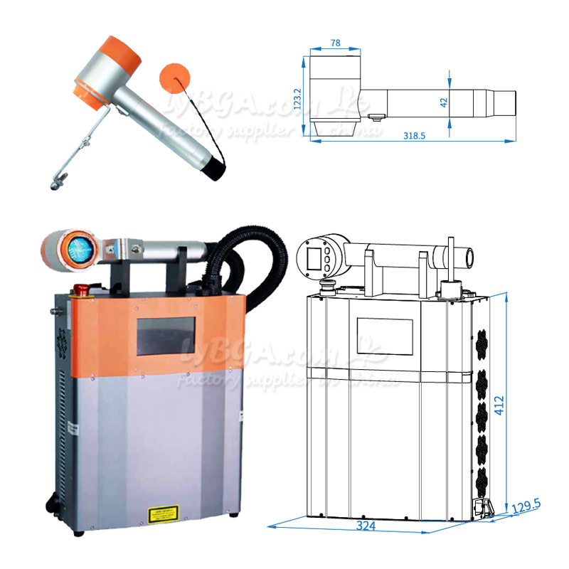 LY-LCG100A 100W Pulsed Laser C - Industrial Laser Removal Machine ulasan dan harga