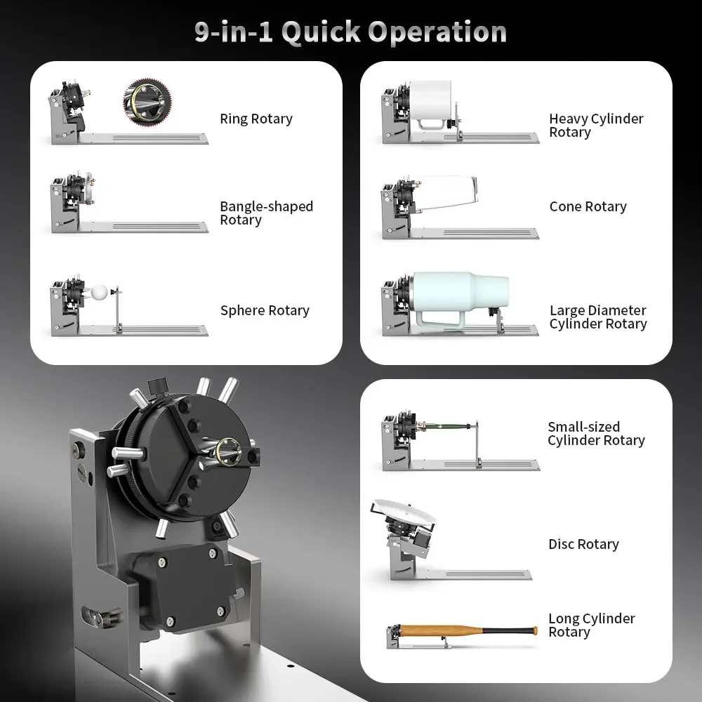 NEJE R6 Laser Engraving Machin - Rotary Axis Laser Engraver ulasan dan harga