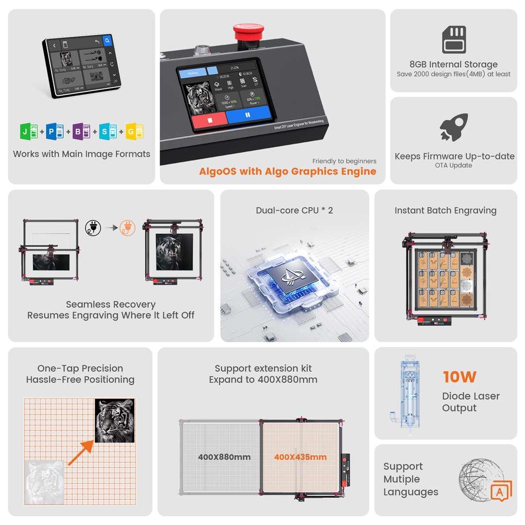 AlgoLaser DIY KIT MK2 10W Lase - Industrial Laser Cutting ulasan dan harga