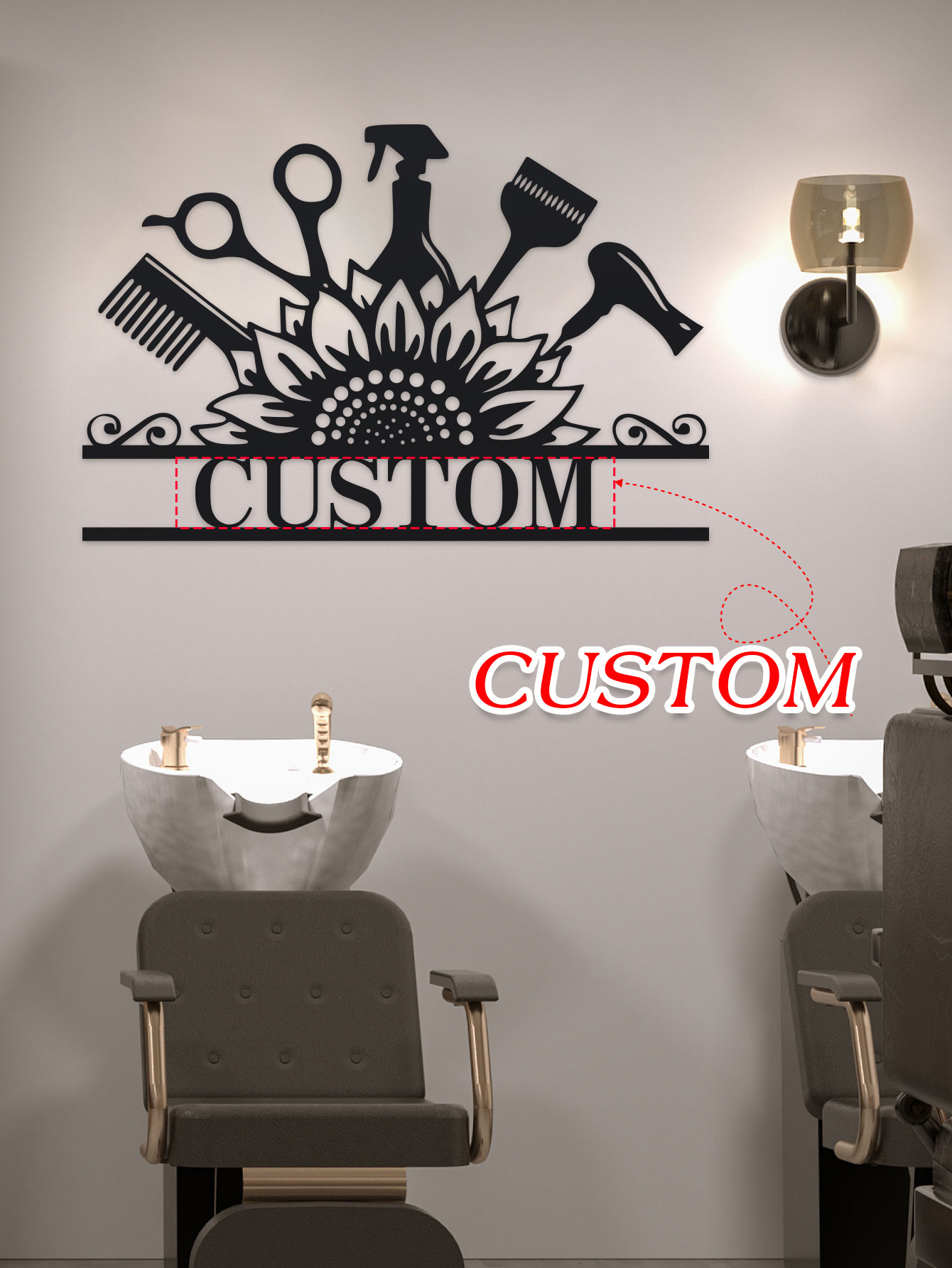 Custom Hair Dresser Metal Sign - Industrial Laser Power ulasan dan harga