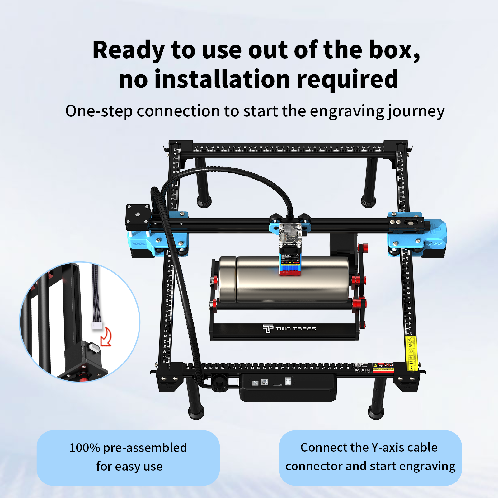 Twotrees Laser Engraving Machi - Rotary Axis Laser Engraver ulasan dan harga