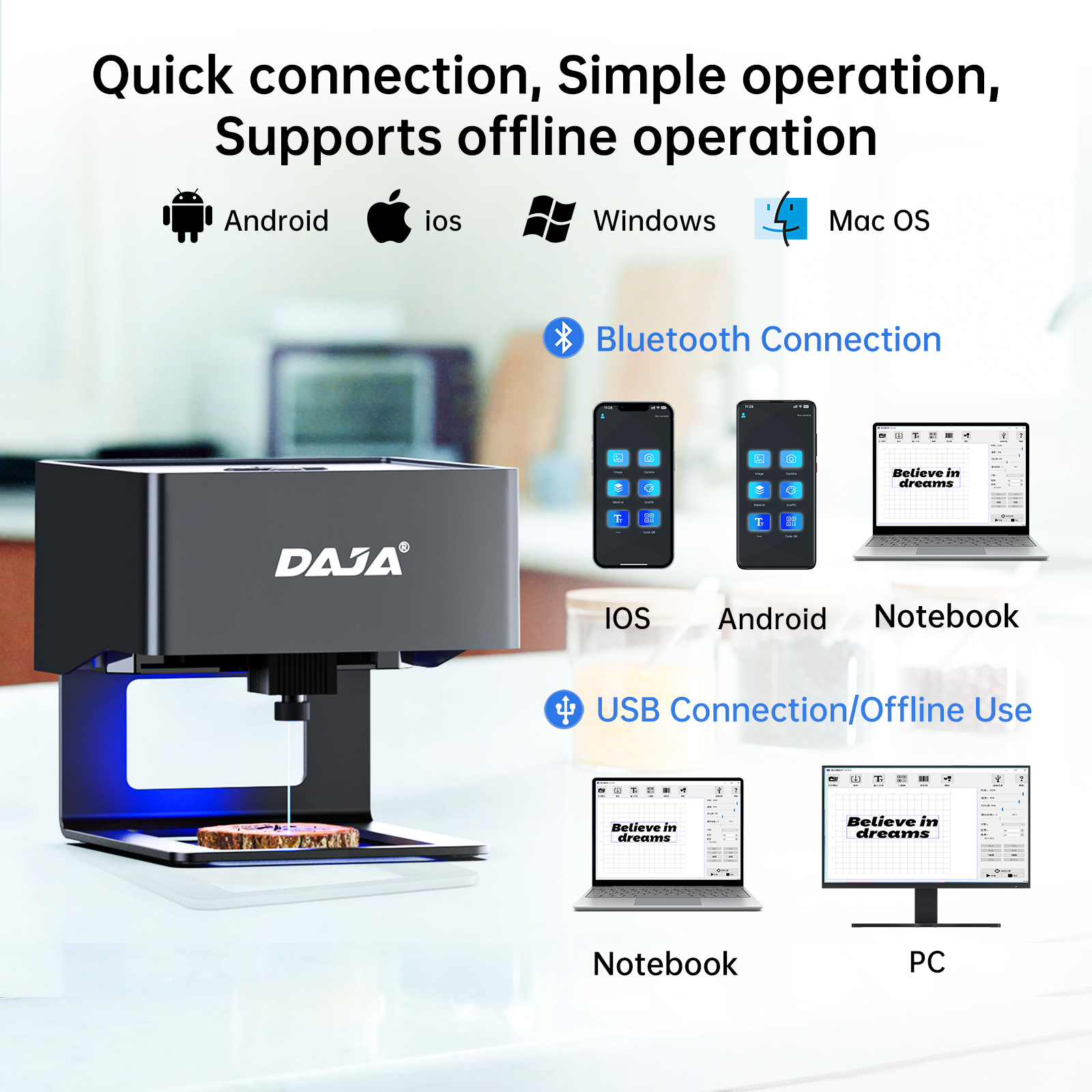 DAJA DJ6 Mini Portable Laser E - Industrial Laser Cutting ulasan dan harga