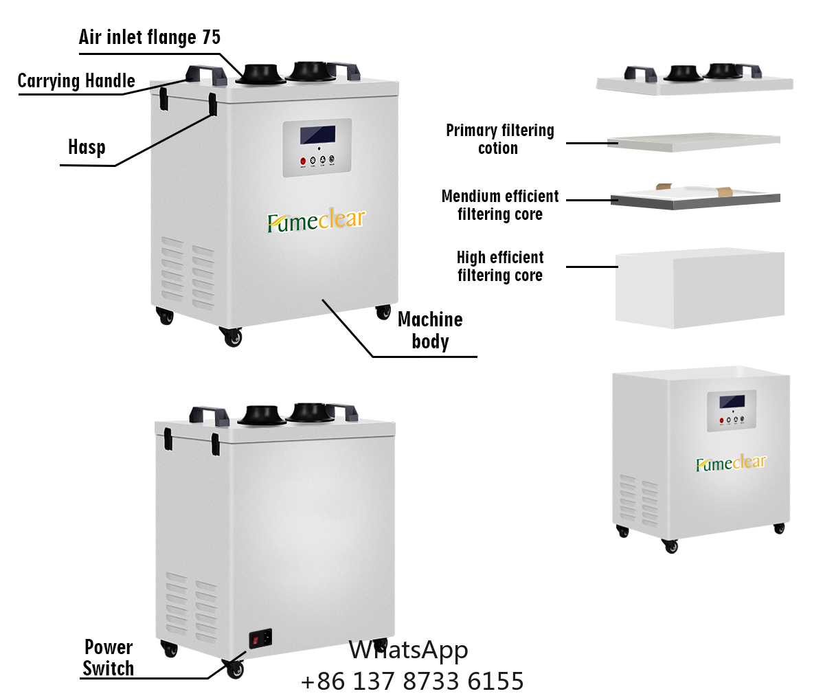 CE Approved Portable Fume Extr - Industrial Laser Fume Extractor ulasan dan harga